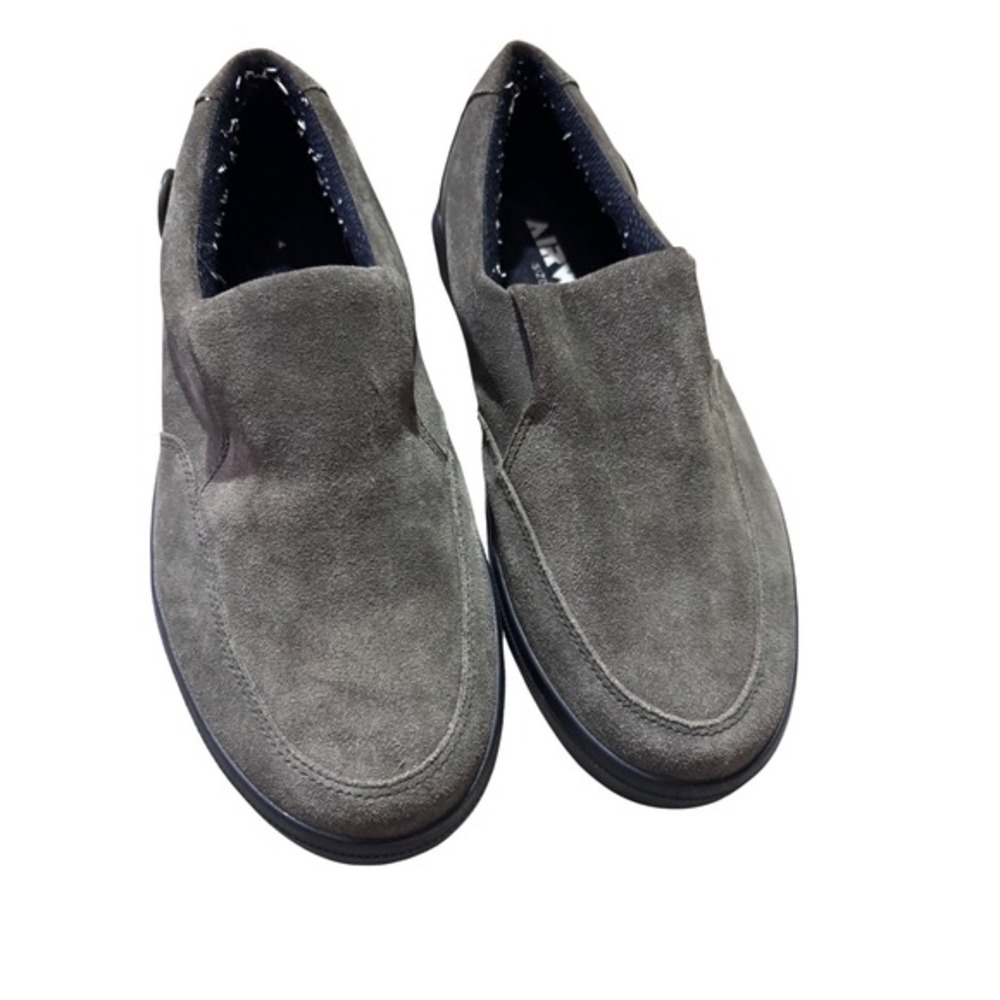 Vintage Airwalk suede slip on shoes olive green skater comfort size 9 streetwear